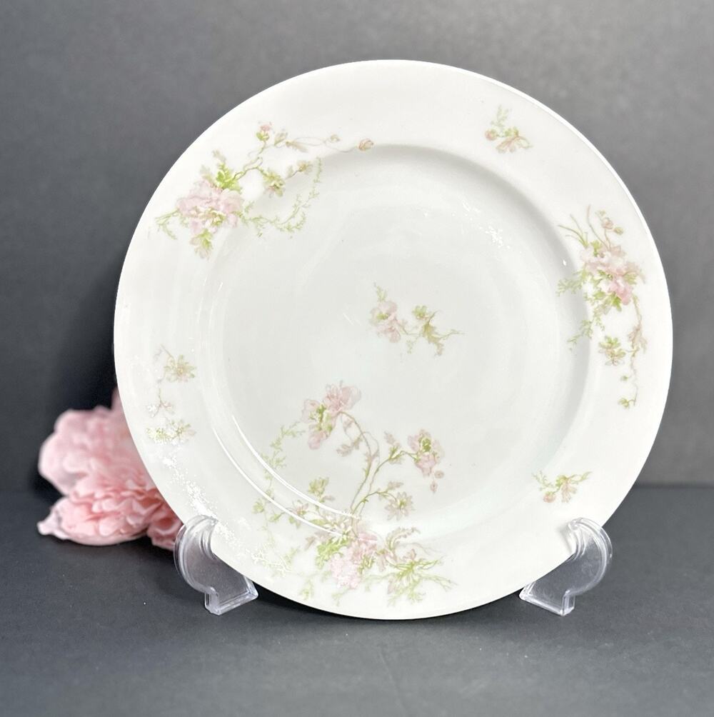 Charles Field Haviland Limoges Pink Poppies Schleiger 377 Lunch Plate 8 5/8"